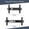 1 PC Car Bracket with J Bolt, Durable Thickened Adjustable Fixed Battery Holder Replacement accessoriesr, Universal Automotive Ship (Black),