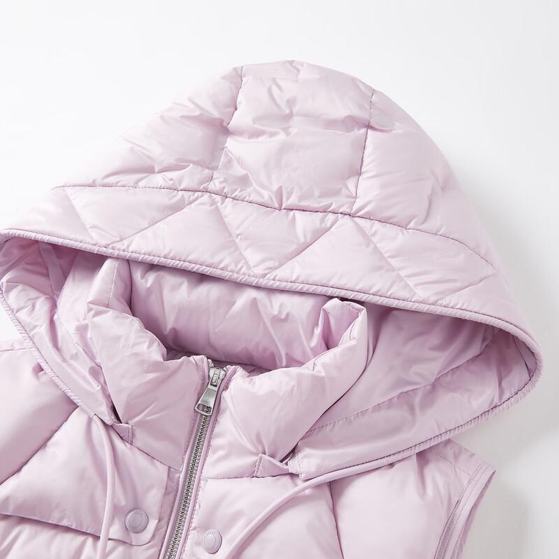 JUZUI Women's Hooded White Duck Down Vest