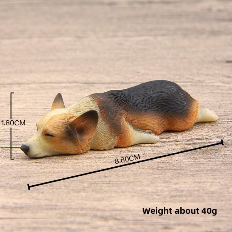 Warm Series, Sleepy Series, Corgi Model, Super Cute Shiba Inu Figurine, Fridge Magnet Doll