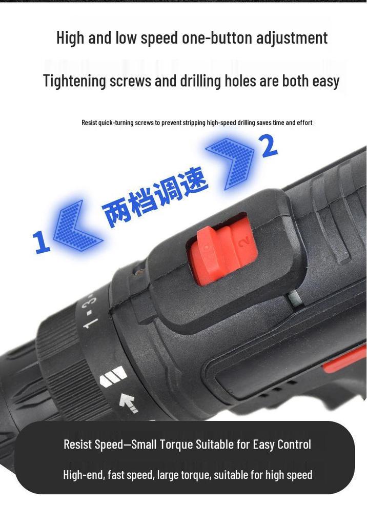Rechargeable Industrial-Grade Impact Drill & Electric Screwdriver Set