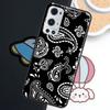 Black Bandana Paisley For Realme GT7 GT6 15 Pro 10 11 12 14 13 Pro Plus C75 C71 C65 C55 C63 C61 C53 C67 C35 Case
