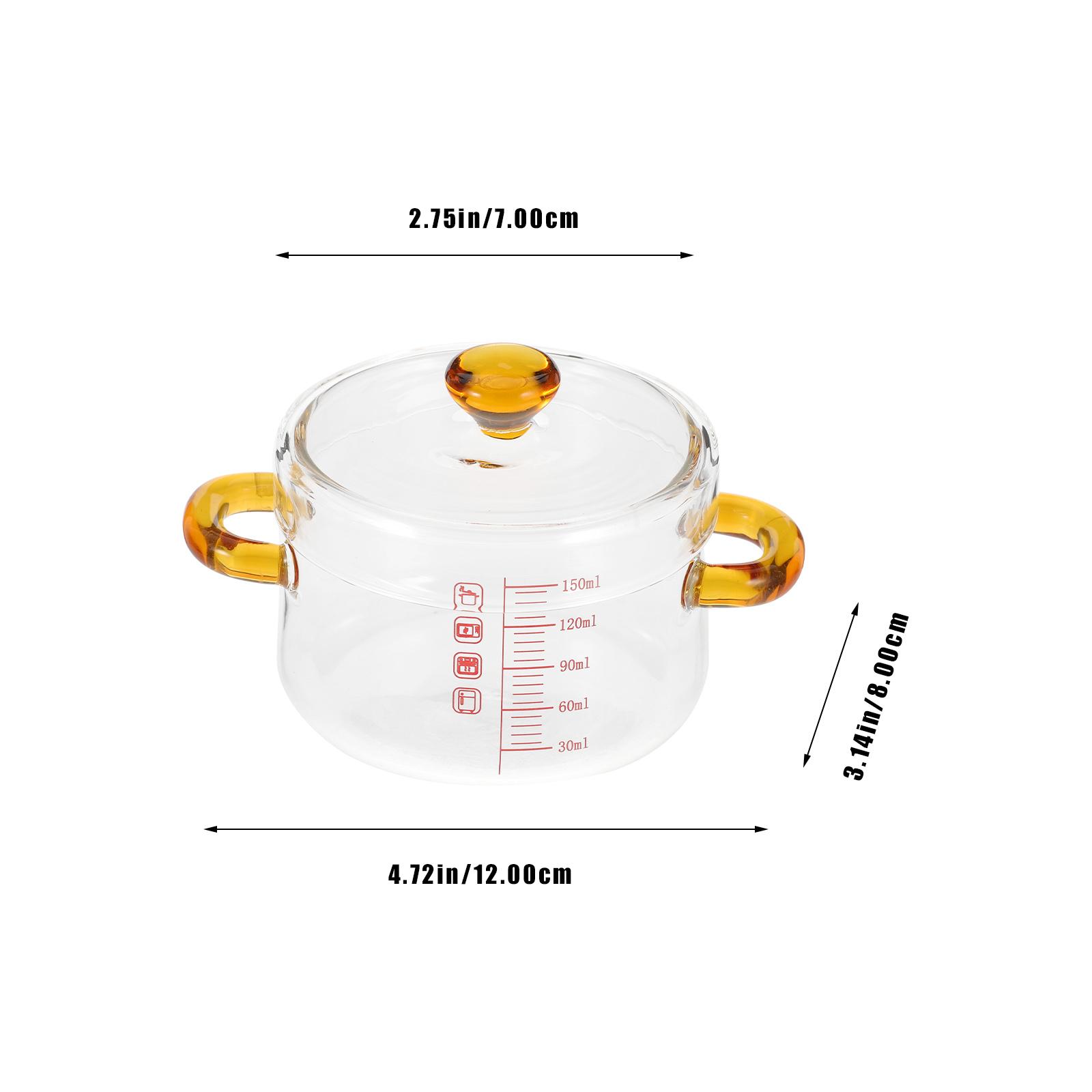 

Double Ear Glass Steamed Egg Bowl Heat-Resistant Kitchen Cookware Multi-Functional for Steaming Eggs Water Bath Stewing Oven