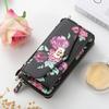 Crossbody Wallet Case for Samsung Galaxy S24 Ultra, Magnetic Detachable PU Leather Flip Phone Case with Card Holder RFID Blocking Wristlet Mirror
