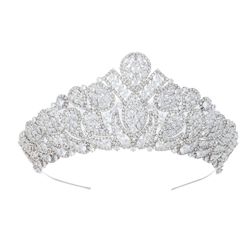 High Quality Zirconia Crown for Wedding Rhinestone Hair Accessories Women Jewelry Bridal  Cubic Zircon Tiaras