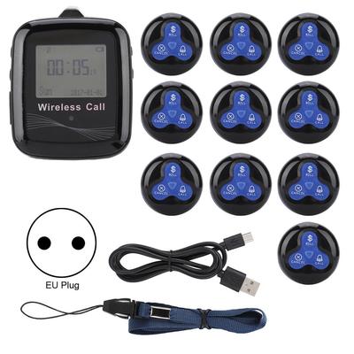 Restaurant Paging System Black Mobile Receiver   10 Black Blue Silicone Pager