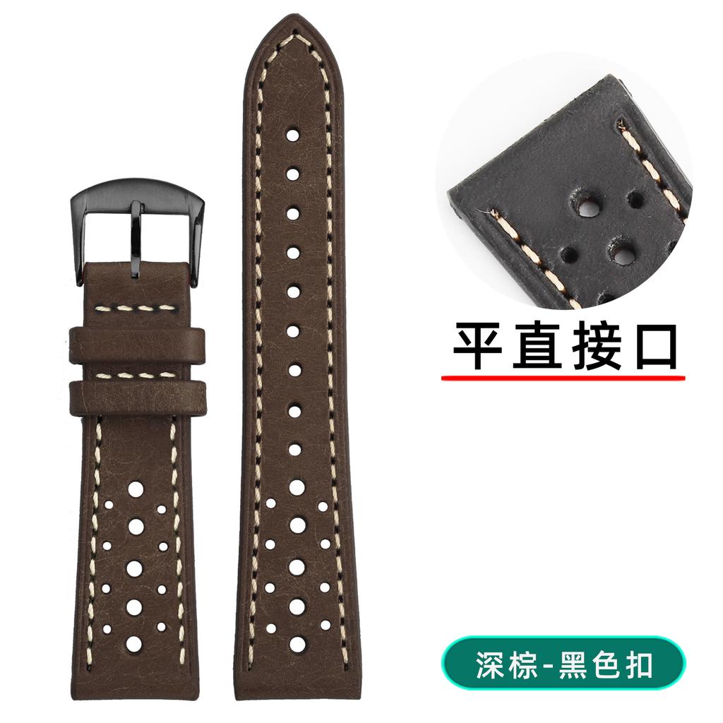 Handmade PUEBLO Italian Cowhide strap 18 19 20 21 22MM for Omega Longines Rolex Soft Retro breathable Genuine leather Watch band