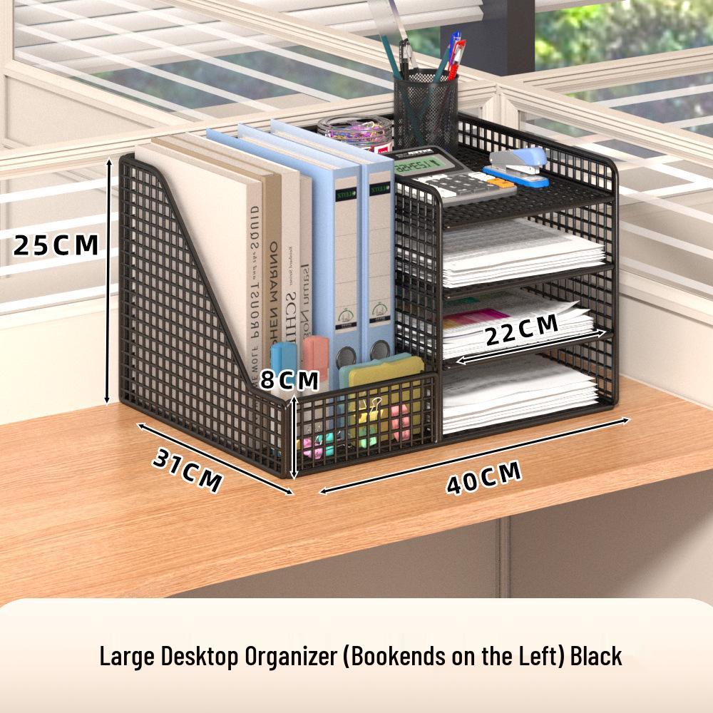 Multi-Layer Desk Organizer for Office Supplies and File Storage