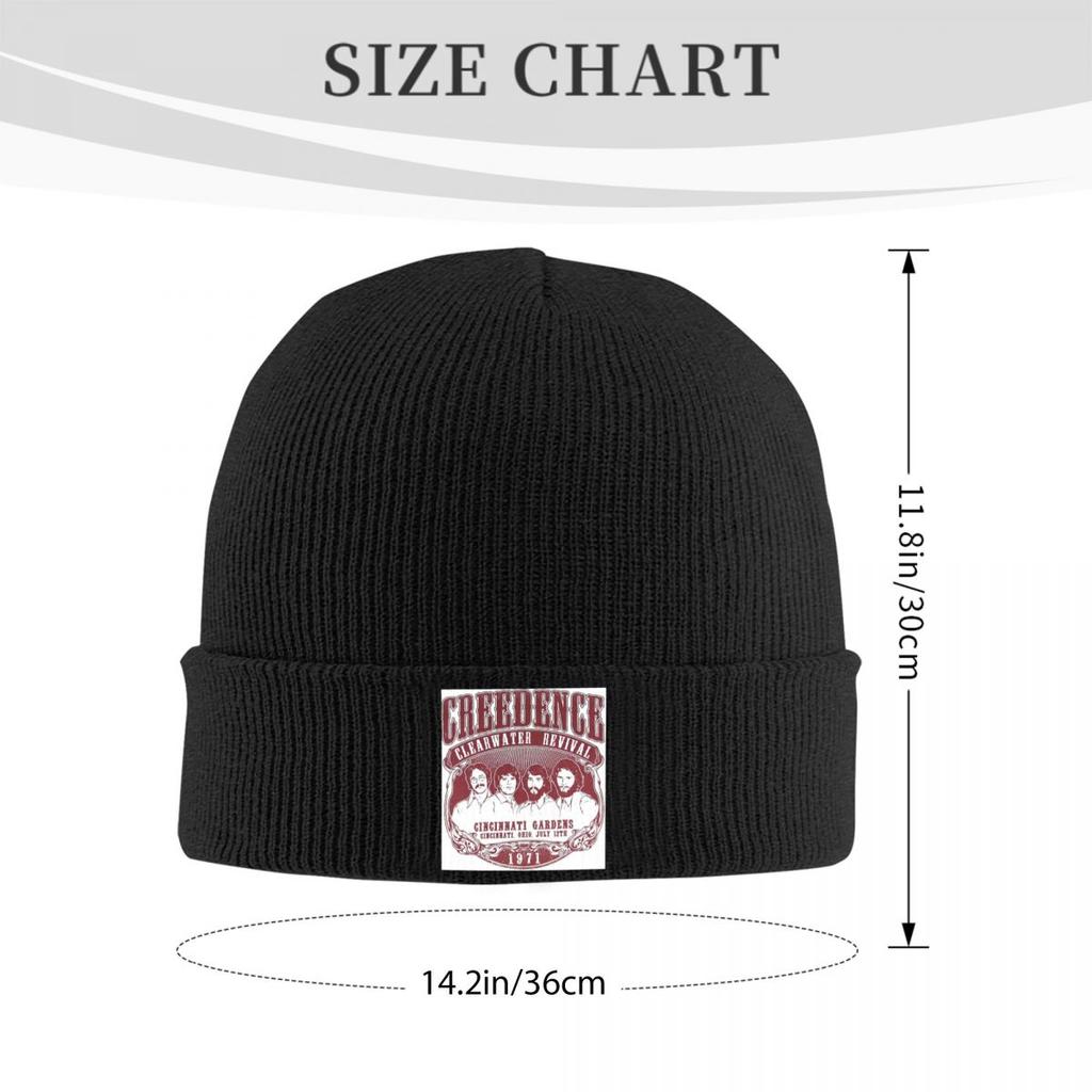 Creedence Clearwater Revivals Warm Knitted Cap Winter Knit Bonnet Hat Skullies Beanies Hip Hop Caps for Unisex