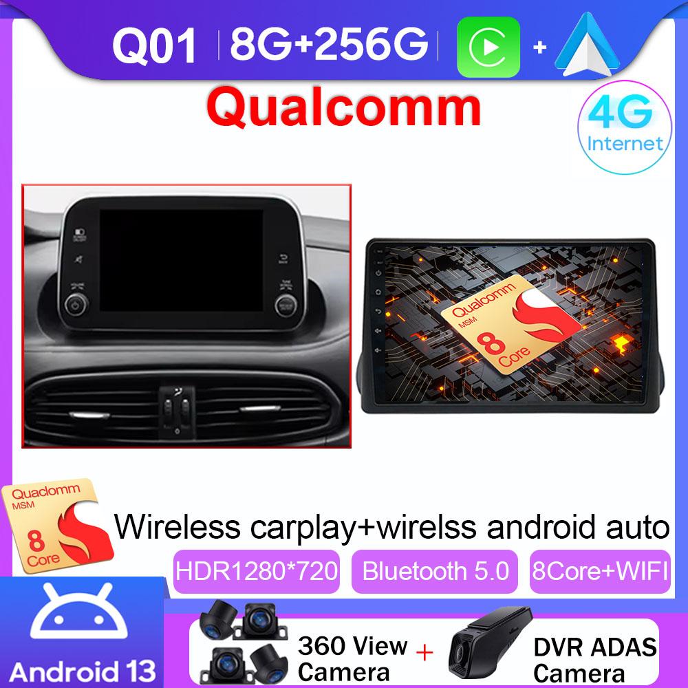 Car Radio Android 13 For Fiat Egea Tipo 2016-2020 Carplay Stereo Player Auto Radio 4G WIFI GPS Navigation Stereo BT No 2Din DVD
