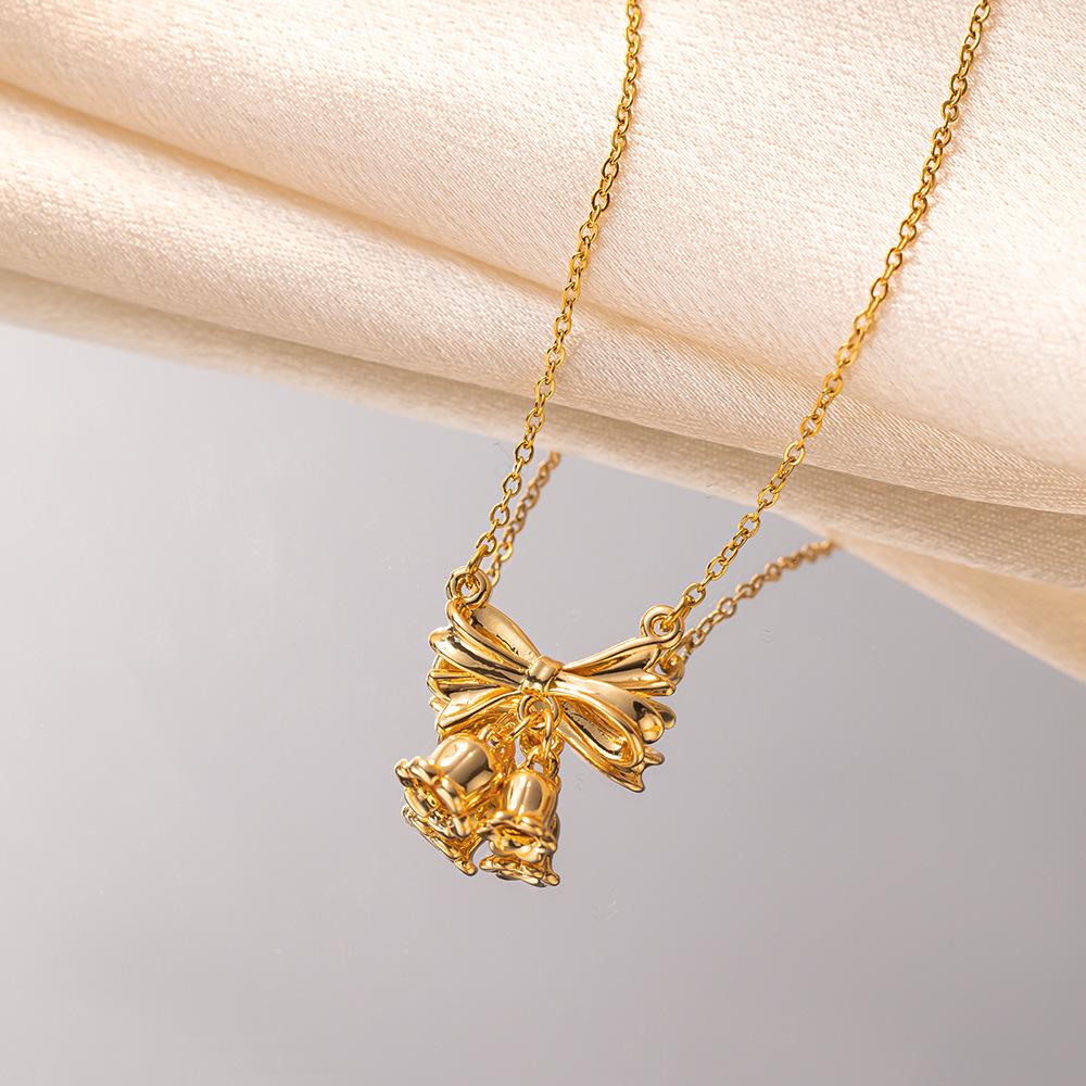 High-quality temperament light luxury full of zirconium copper micro-inlaid necklace women's real gold electroplating simple 