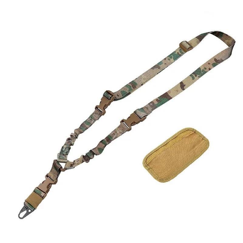 Fashion Adjustable Shoulder Strap Metal Buckle Tactical Gear Elastic Rope Belt Outdoor Hunting Tactical Rope Strap