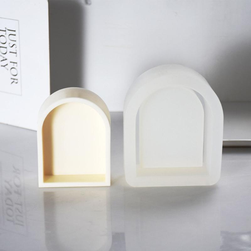 Irregular Door Frame Ornaments Making Gypsum Concrete Cement Creative Silicone Mold Diy Aroma Candle Decorations