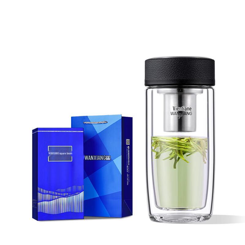 Wanxiang Double-Layer Glass Tea Infuser Bottle
