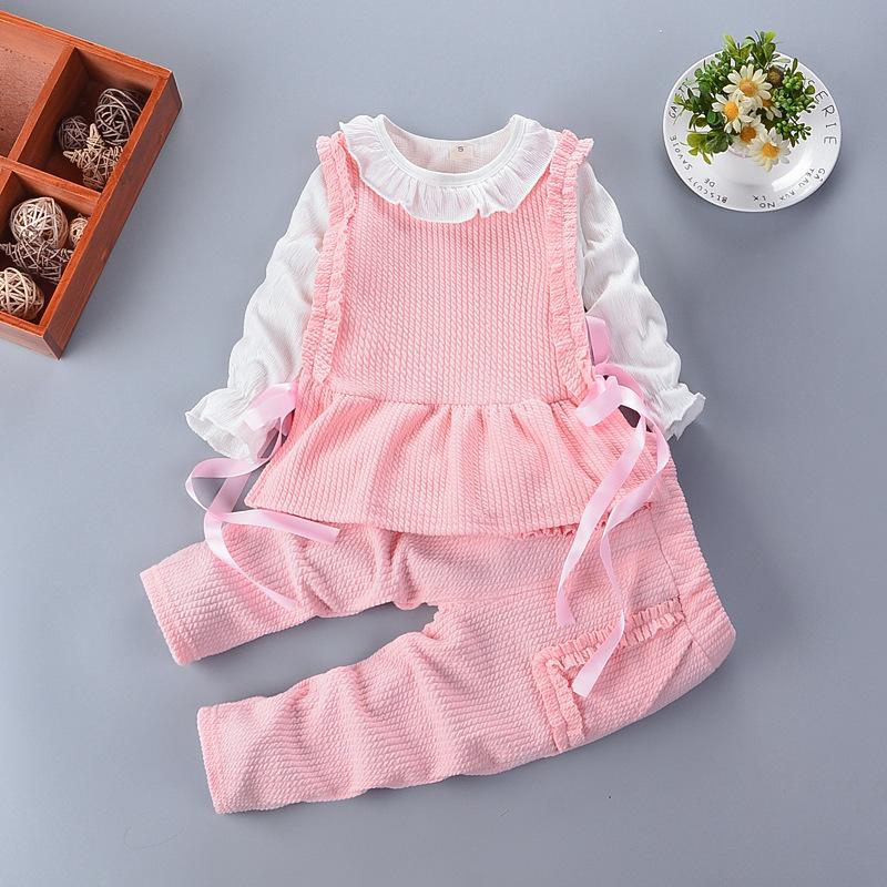 Girls Spring Autumn Clothing Set Kids Two Piece Outfit Baby Casual Sportswear Tracksuit For Toddler Children