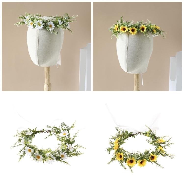 Flower Headbands Daisy Garlands Crown Hair Wreath Bride Flower Crown Wedding