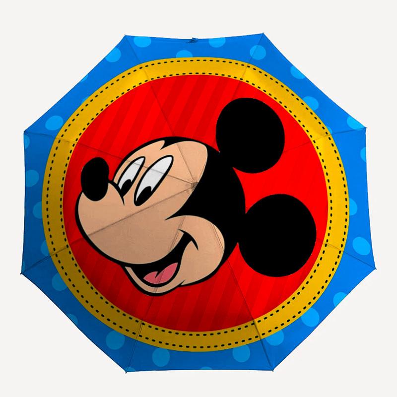 

1pc Mickey Mouse Automatic Folding Umbrella, 8-Rib Portable & Foldable Design, All-Season Use, Highqualityy0722012