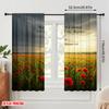 2pcs 2D flat printing Window Curtains Rejoice Lord Always Philippians Polyester Without Electricity Holiday Decorations Use for