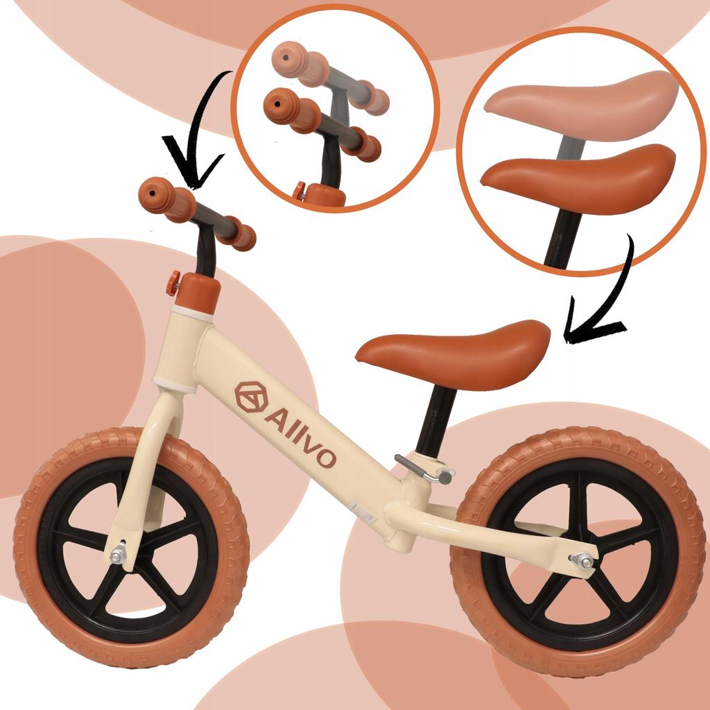 [PACZB] Allvo 12" Children's Balance Bike Beige ALV-U896N