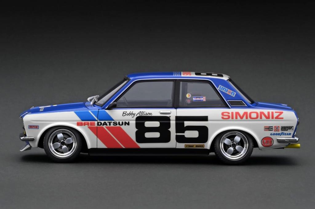 Ignition Model Datsun Bluebird Completed Product 1/18 (510) White/Blue #85