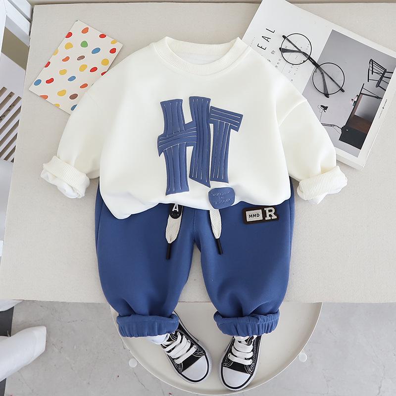 Yihao Spring & Autumn Sweatshirt Set for Boys - Stylish Two-Piece Children’s Wear