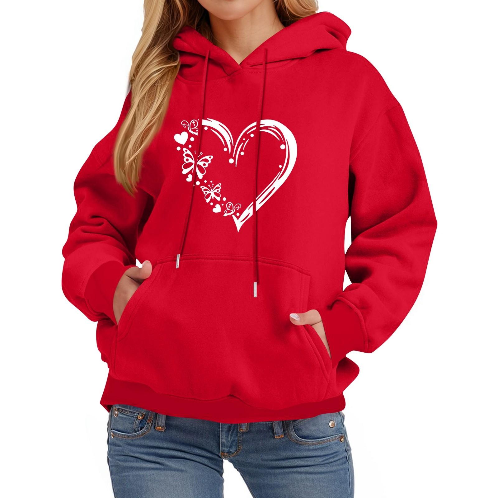 

Женская мода, легкий женский свитер с длинными рукавами и карманами, толстовка с капюшоном в стиле регби XL красный