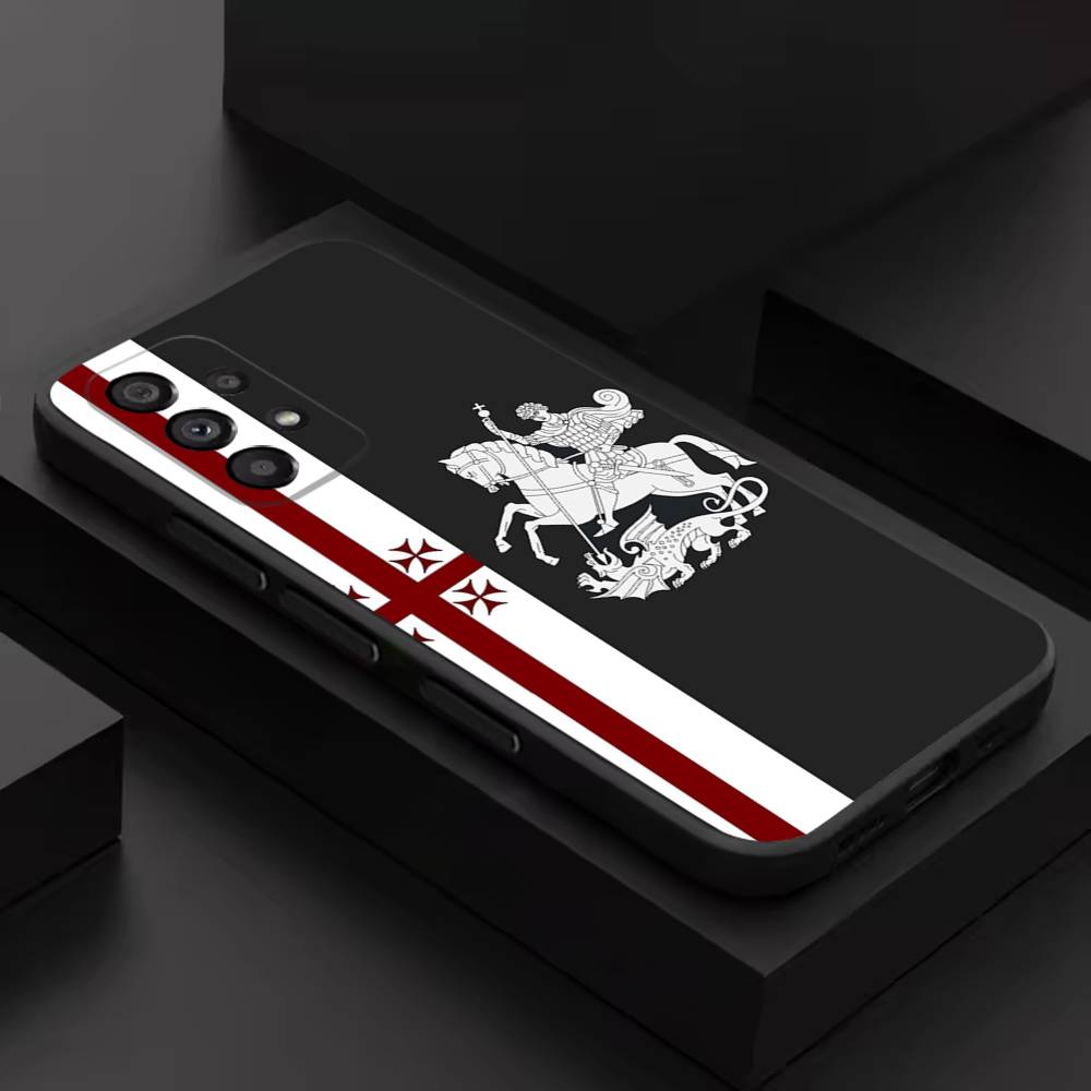 

Georgia Flag MAP Phone Case For Samsung S 26,25,24,23,22,30,21,10,9,Ultra,Plus,Lite,FE,4,5G Black Soft Case SamsungS26