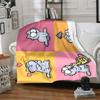 Simon's Cat Flannel Blanket Soft Warm All-Season Throw, Design for Camping, Car Travel, Hiking Sofa, Bed, Office Perfect Gift for Parties