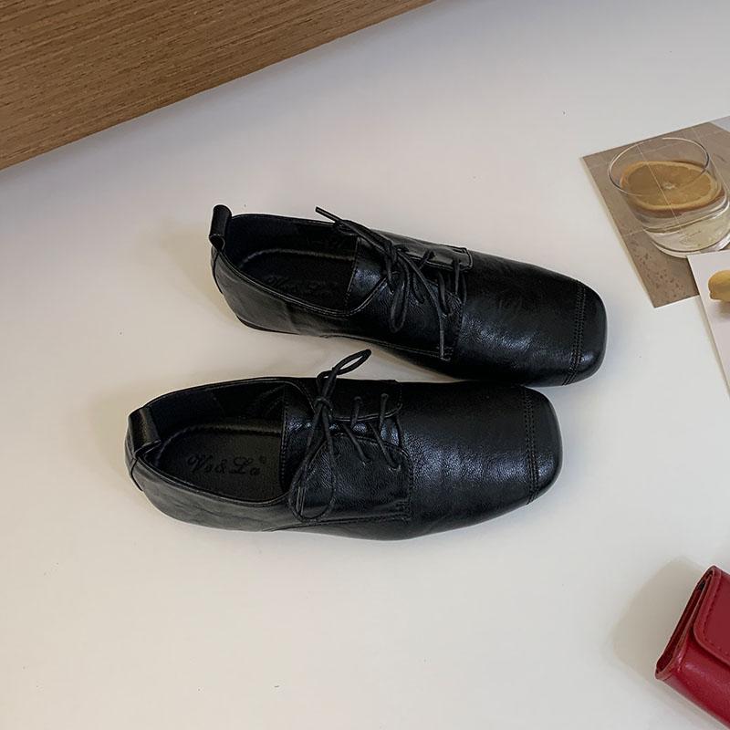 

Мода Новая Мода Шнуровка Женские Балетки С Обувью Мягкая Женская Повседневная Обувь Неглубокие Женские Балетки 35 чёрный