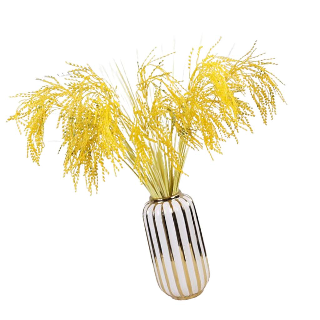 Artificial Simulation Wheat Stalks Fake Flowers Golden Sunshine Color Home Decor Simulated Ear Of Wheat for Farmhouse