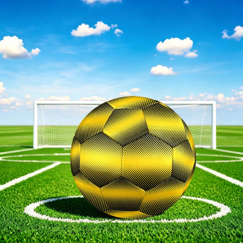 1pc Yellow Dots Size 5 Soccer Ball Professional Match Training Football Indoor &Outdoor Sports Ball Lightweight Durable C6533