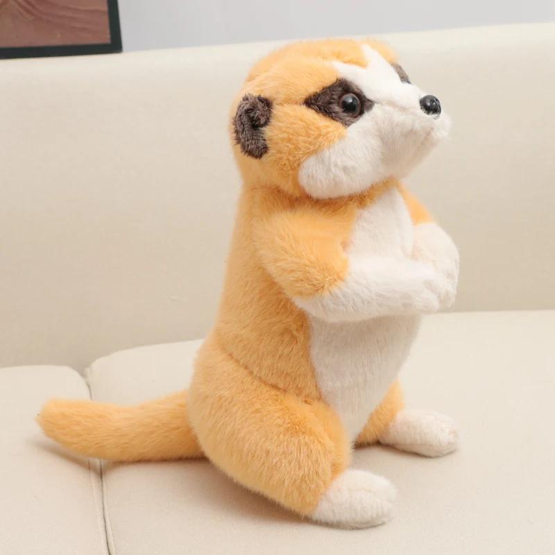 23CM Kawaii Mongoose Plush Toys Simulation Mongoose Stuffed Animal Pillow Animal Doll Birthday Gift Room Decoration