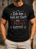 Gerunisexich Bin Hier Der Chef Bis Petra Komm Chalk Hand Lettering Decorative Swirls Red Petra Script Unisex All TShirt