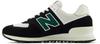 574 Sneakers Black with White and Marsh Green