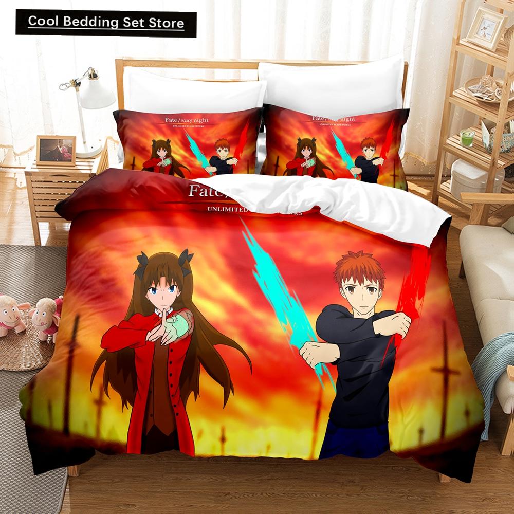 New Fate/stay night Unlimited Blade Works Bedding Sets Duvet Cover Set With Pillowcase Twin Full Queen King Bedclothes Bed Linen