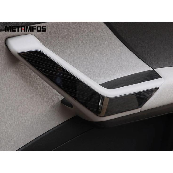 For Volkswagen VW T-cross Tcross - 2024 Steel Ide Door Armrest Handle Cover Trim Molding Sticker Interior Accessories