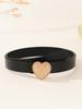 Heart-Shaped Women's Fashion Black Waist Belt for Jeans