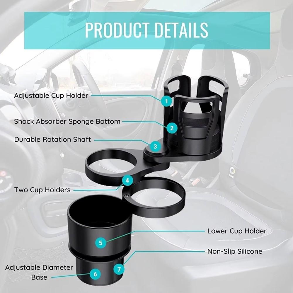 Expander Dual Cup Holders Multifunctional One-four Storage Racks  for Car Adapter