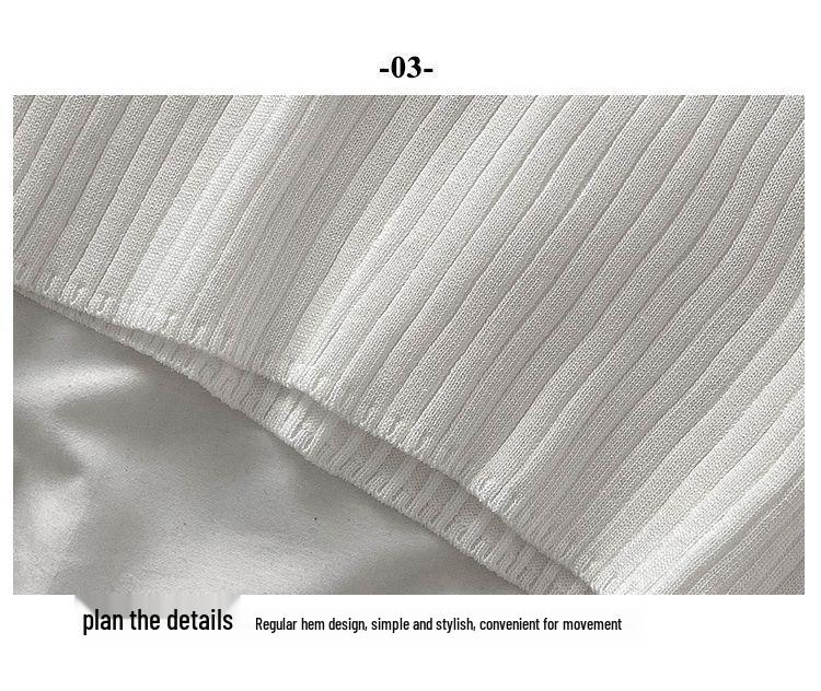 Salt-Style Summer Two-Piece: Knit Top & High-Waisted Pleated Skirt Set for Students