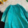 Übergroßes, säuregewaschenes T-Shirt für Damen, Vintage-T-Shirts, lässige Wash-T-Shirts, Mädchen-Retro-Luxus-Tops, T-Shirt-Kleidung