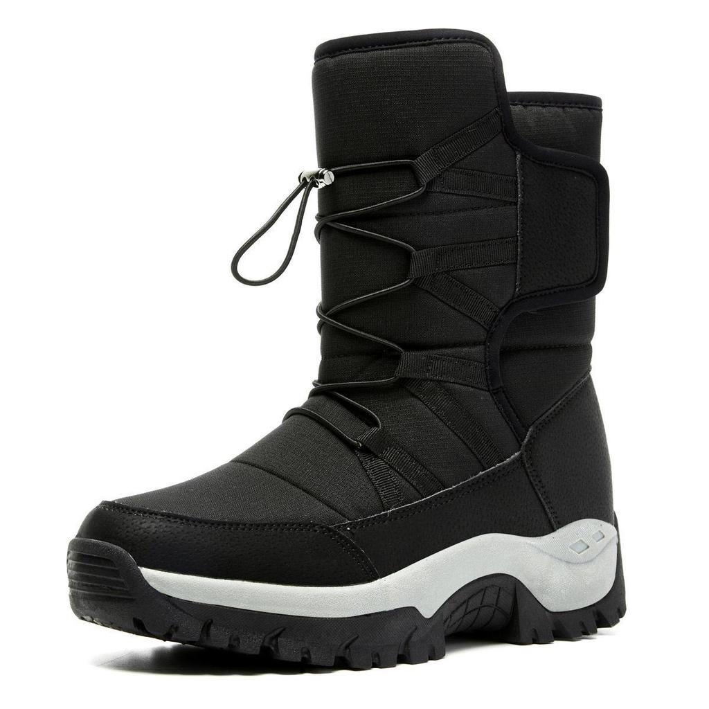 2024 Men's Mid-Tube Outdoor Winter Snow Boots - Large Size