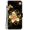 Cute Painting Leather Flip Phone Case For Samsung Galaxy S22 S23 FE S24 Plus S25 Ultra Flower Butterfly Wallet Stand Back Cover