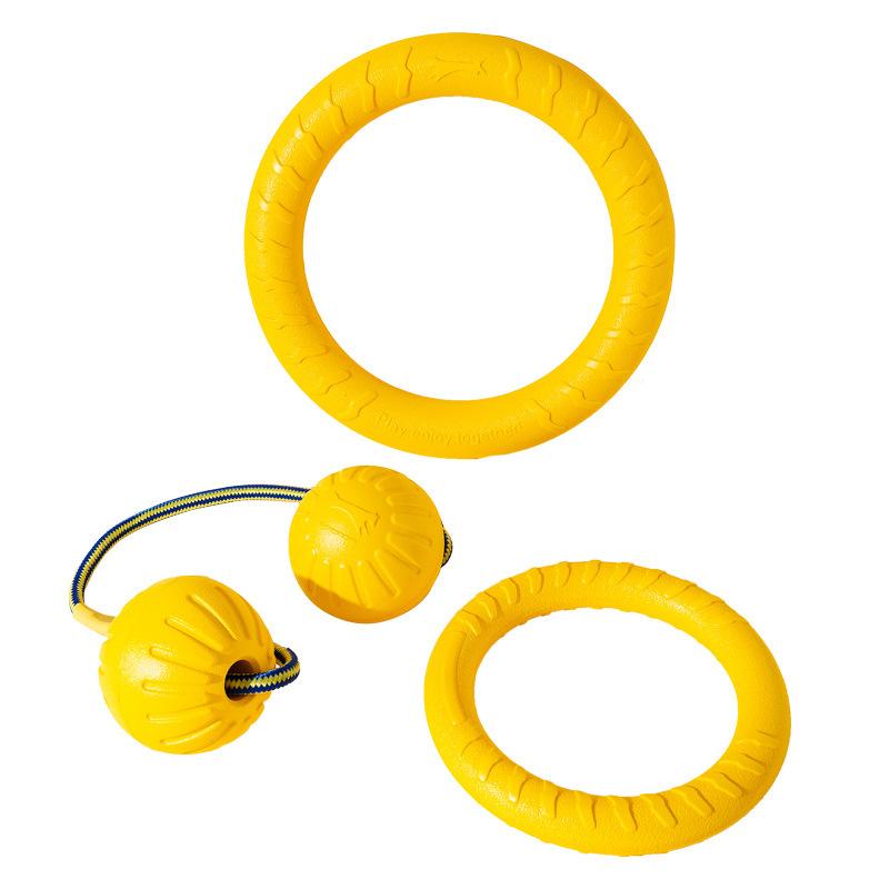 Dog Toys, Outdoor Training, Human and Pet Interaction, Pull Ring, Energy-consuming EVA Soft Glue, Bite-resistant Pet Frisbee