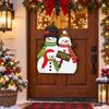 Rustic Style Christmas Hanging Ornaments 2D Flat Design Snowman Door Decoration  Home Wall