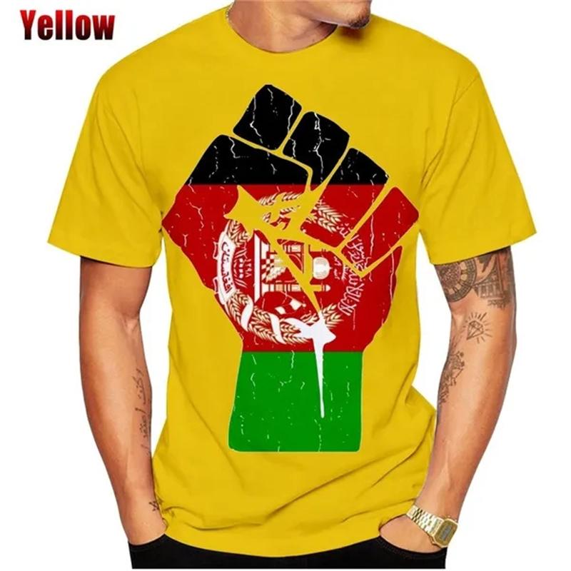 Summer Style Afghanistan Flag 3D Printing T-shirt Men's And Women's Clothing O Neck Short Sleeve Tops Streetwear T Shirt Tee
