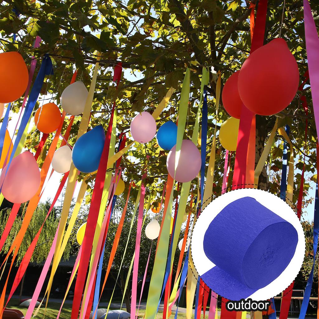 8 Rolls Crepe Paper Streamers 656ft Rainbow Streamers for Party Decorations Wedding Ceremony Birthday Indoor Decorations