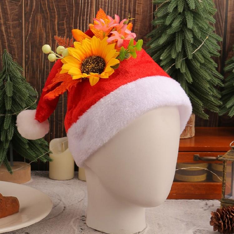 Santa Hat,Christmas Hats with Bows Xmases Holiday Hat Unisex Adults Christmas New Year Festive Holiday Party Supplies