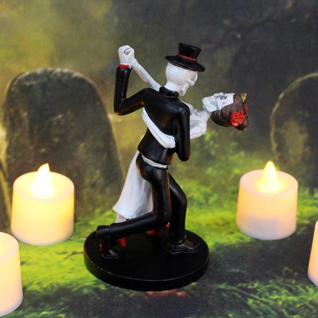 Resin Skull Lovers Halloween Desktop Decoration