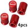 4PCS Colorful Car Accessories Car Tire Valve Cap For MAN TGX TGM TGA TGS TGE