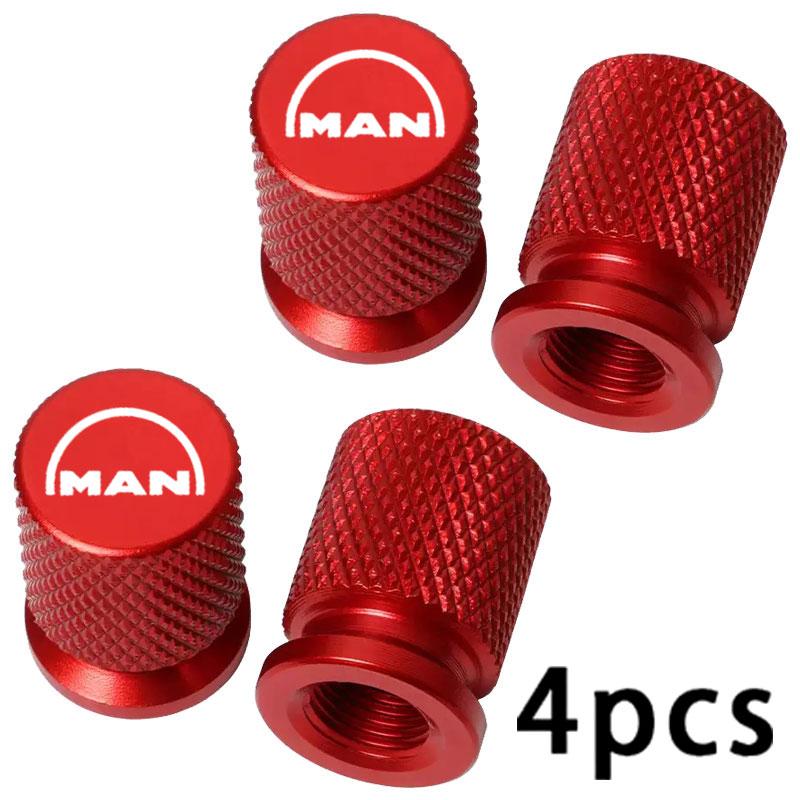 4PCS Colorful Car Accessories Car Tire Valve Cap For MAN TGX TGM TGA TGS TGE