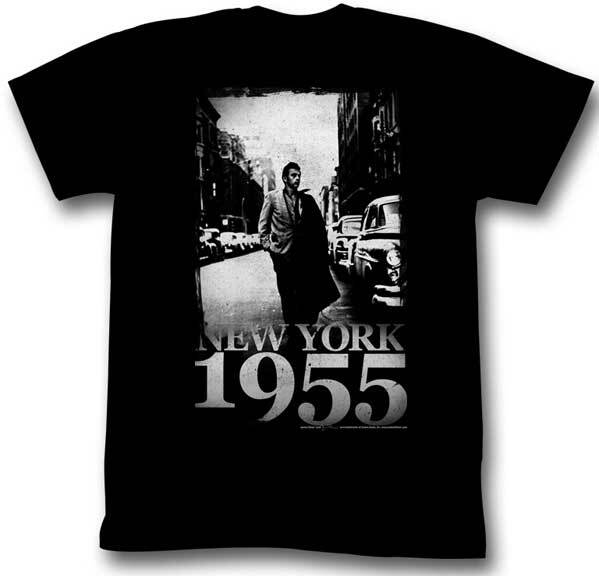 James Dean 1950 s Icon Photo 1955 Streets Of New York Licensed Men s T Shirt L
